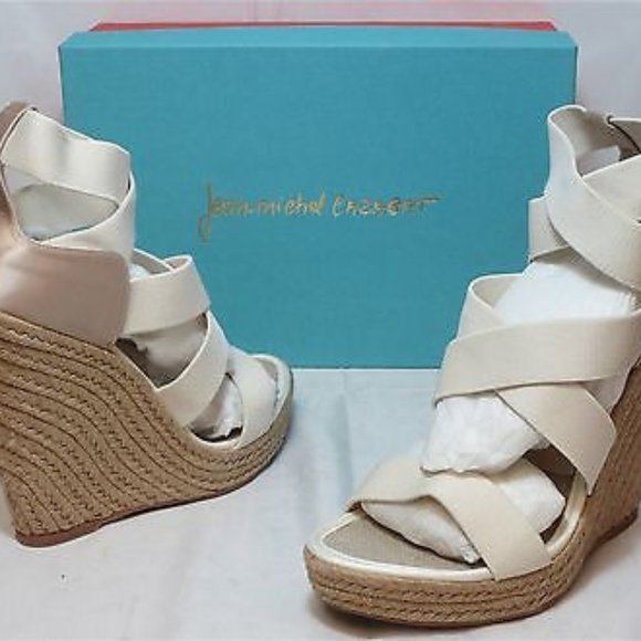 JEAN-MICHEL CAZABAT Women's Fela Wedge Espadrille - Bone - made in Spain - Picture 1 of 5